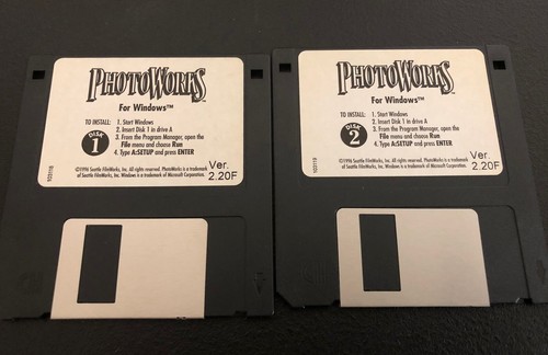 2 foto vintage anni 90 funzionanti per Windows e 1 foto su disco floppy disk - Foto 3 di 6