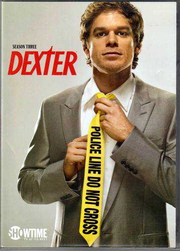 DEXTER The COMPLETE Third SEASON 3 on DVD of TV SHOW Series RARE POLICE LINE TIE - Picture 1 of 2