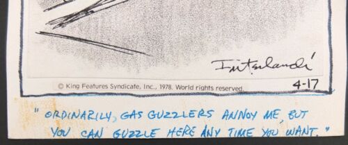 Phil Interlandi 1978 Queenie cartone animato disegno inchiostro originale per rivista Playboy - Foto 3 di 4