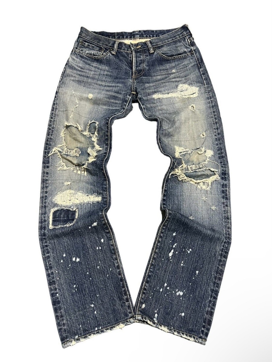 Eternal Repaired & Distressed Patchwork Japanese Denim Jeans