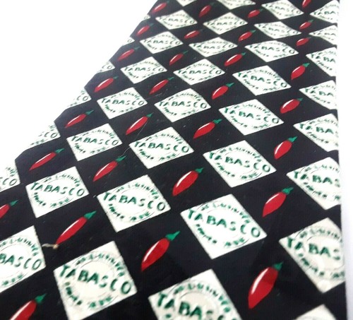 Vintage Rare Tabasco Pattern Necktie 57" 100% Silk Tie Made in USA - Picture 11 of 12