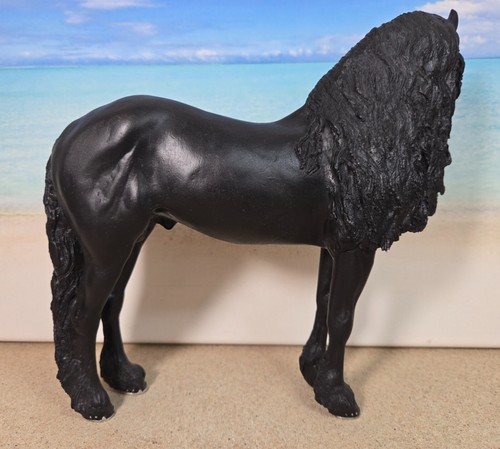 Resin Modellpferd Friese Friesen Hengst Tourandot von Brigitte Eberl model horse - Bild 2 von 11