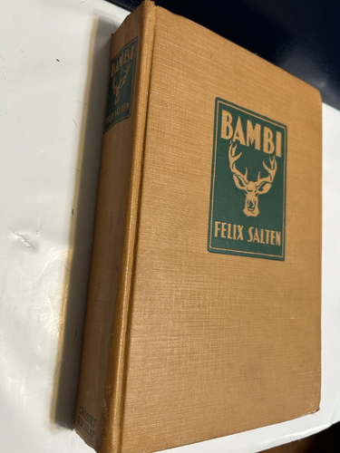 Bambi 1929 Hardcover Antique Book by Felix Salten 1st English Edition Grosset - Picture 5 of 5