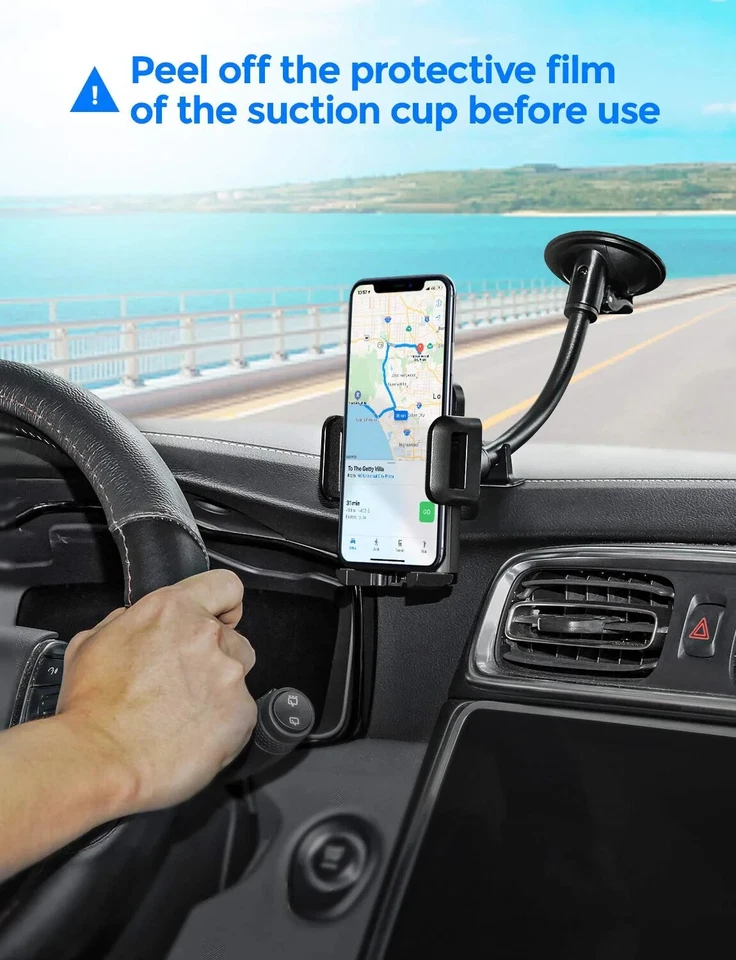 Grip Flex Windshield Car Mount Cell Phone Holder Dock For iPhone Samsung - Image 2 of 4