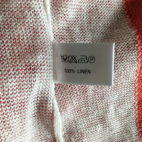 NWT LISA TODD Womens sz 2X Coral White Colorblock 100% Linen Wide Sleeve Sweater - Picture 3 of 9