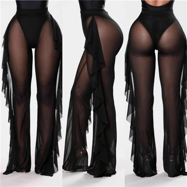 Mesh swimsuit shop pants