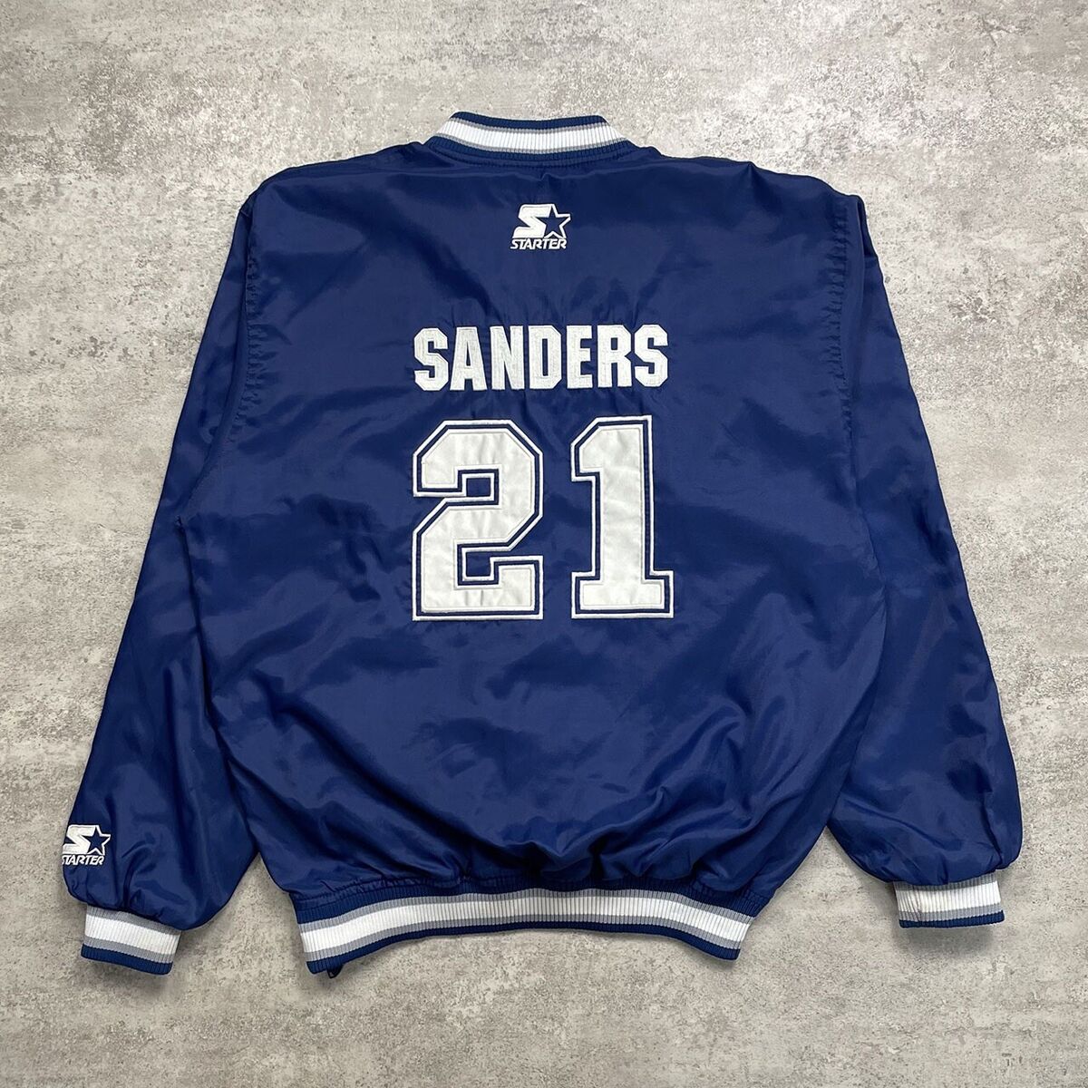 VTG 90s NFL DALLAS COWBOYS DEION SANDERS STARTER PULLOVER VTG 90s NFL DALLAS COWBOYS DEION SANDERS STARTER PULLOVER