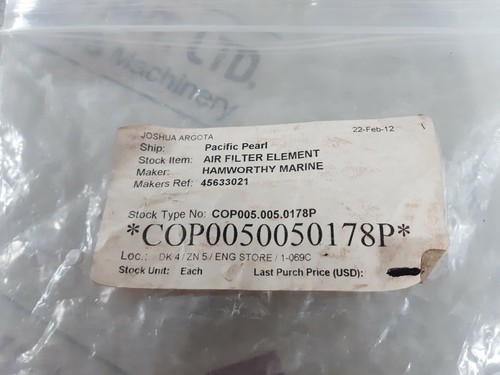 Hamworthy marine air filter element - Picture 7 of 8