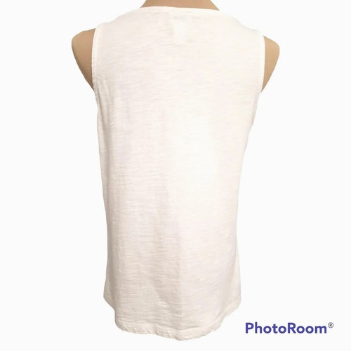Zenergy by Chico's White Paisley Floral Pattern Tank Top Size 1 - Picture 6 of 7