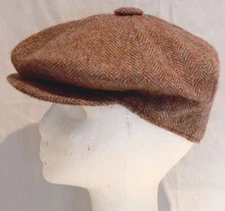 der SCHOTTENLADEN ROTHENBURG Newsboy Hat Sz M Flat Cap Tweed 100% Pure New Wool