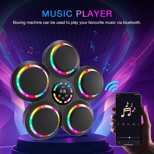 LED Bluetooth Musik Boxing Machine Wand Boxmaschine Kinder Boxtrainingsgeräte DE - Bild 5 von 12