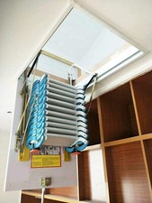 Ceiling Ladder Retractable Attic Folding Extension Ladder Loft Wall Stairs 9.8ft