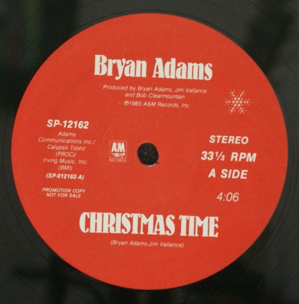 BRYAN ADAMS CHRISTMAS TIME ROCK VINYL12