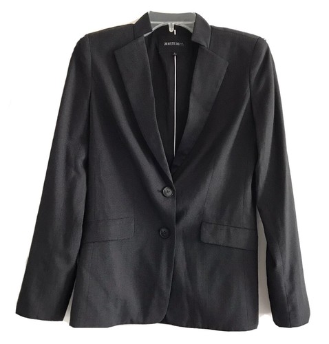 Blazer donna a pois collo alto Lafayette 148 taglia 0 due bottoni giacca tuta - Foto 2 di 12