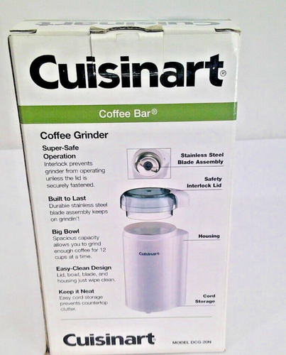 ☕ Cuisinart DCG-20N Electric Coffee Grinder - Stainless Steel, Compact, NEW - Picture 3 of 6