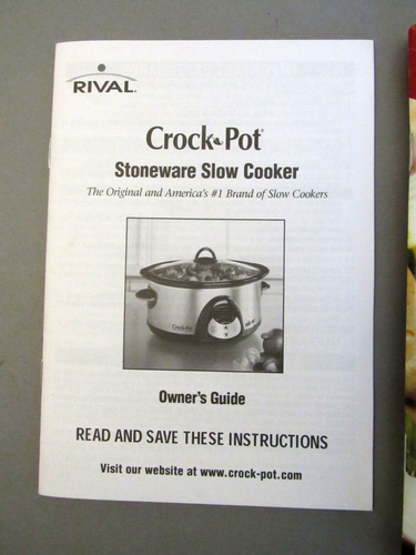 Rival Crock Pot, Stoneware Slow Cooker - Cookbook & Owner's Guide - 2001 - Picture 2 of 8