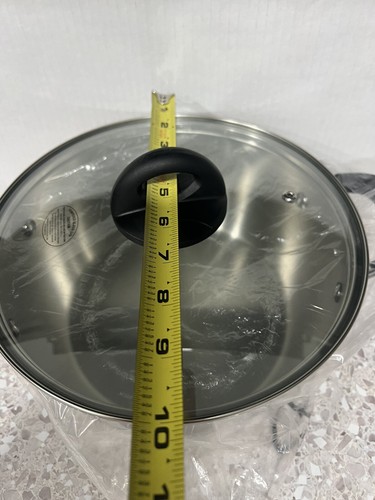 Tramontina Stainless Steel 5Q 4.7L TRI-PLY BASE With Lid , Pot, Cooking NEW - Picture 13 of 15