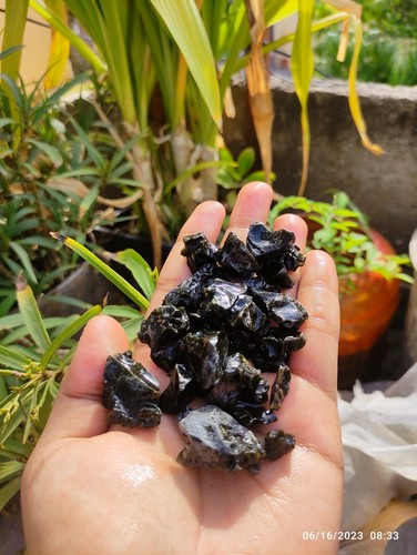 Black Lava loose Gems /10-30mm / Natural Volcanic Rock / Unique Texture / bold - Picture 5 of 7