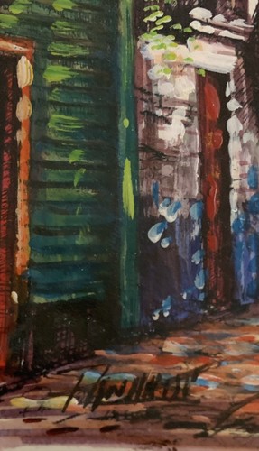 ORIGINAL F PANARISI SIGNED MINIATURE OIL PAINTING “VIEJO COMMENTILLO” - Picture 3 of 4