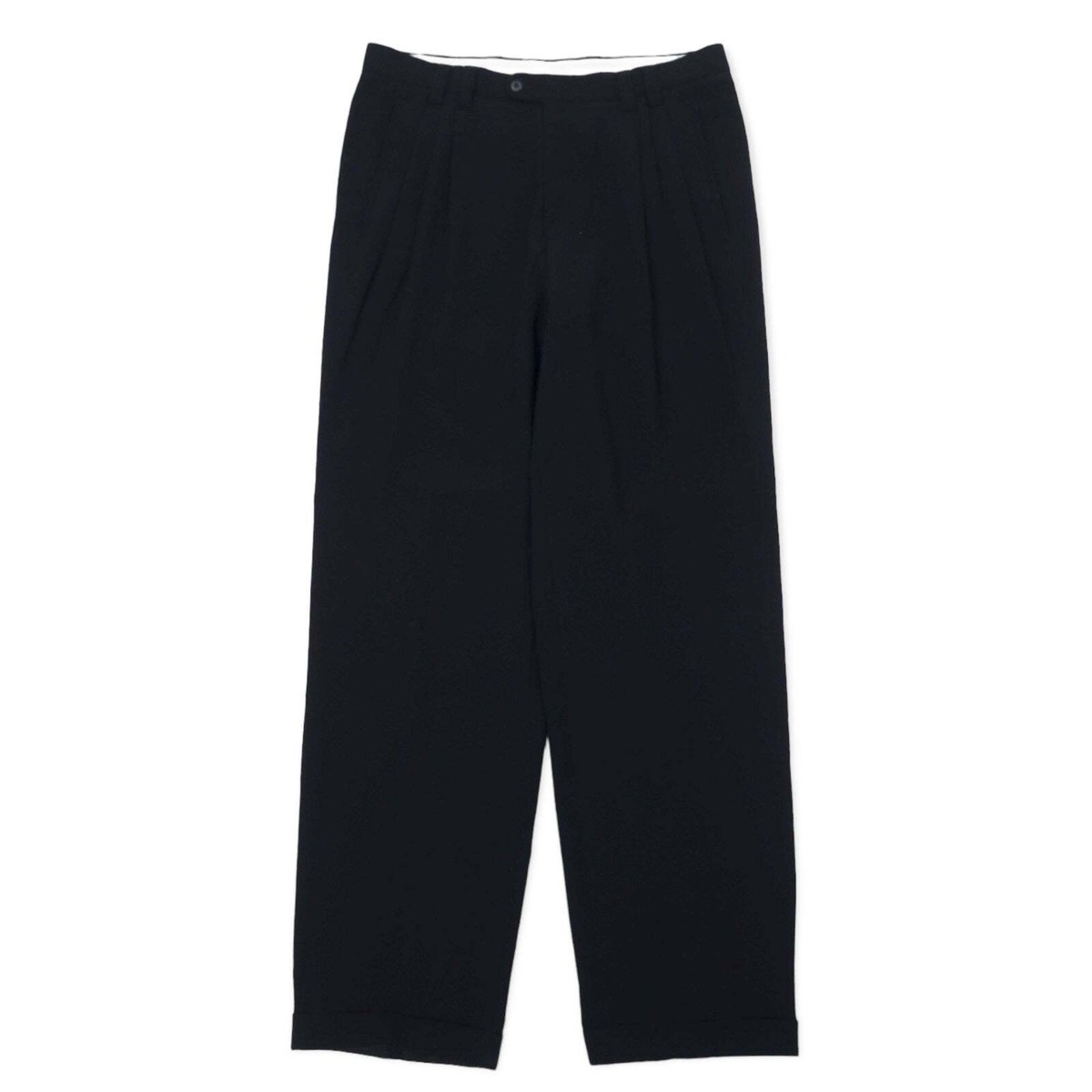 WOLFHOSE 80's Euro Vintage Tuck Slacks Pants 102 Black WOLFHOSE 80's Euro Vintage Tuck Slacks Pants 102 Black