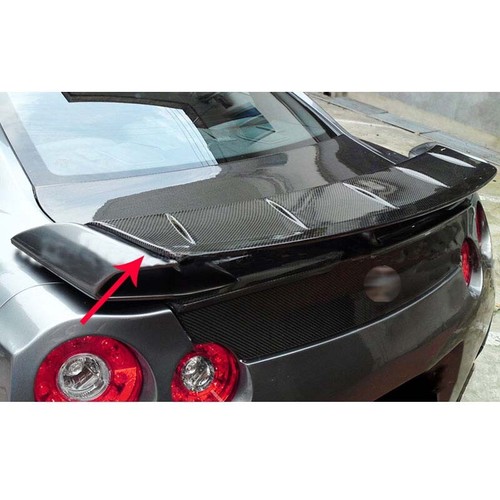 Carbon Fiber Add-on Rear Spoiler Blade Cover for Nissan GTR R35 2008-2015 - Picture 2 of 9