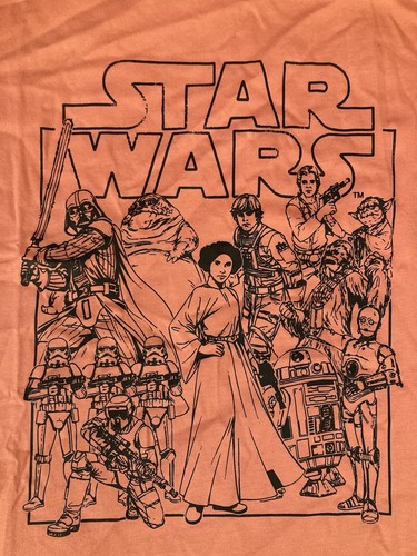 Star Wars Damen 1X T-Shirt Pfirsich/Korallenfarben Top Original Charakter Design - Bild 5 von 16