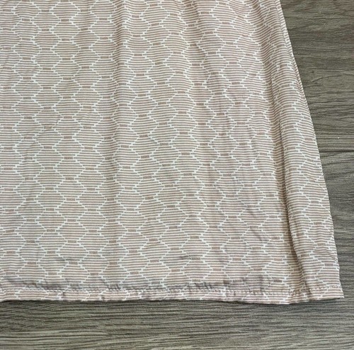 Asceno Milos 100% Silk Tan Geometric Stripe Print Swing Tank Top sz S Camisole - Picture 7 of 8