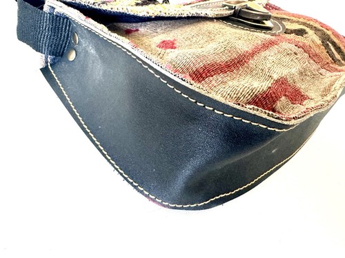 Bolso bandolera Kilim Design - lados de cuero únicos y hechos a mano y luz de refuerzo - Imagen 6 de 13