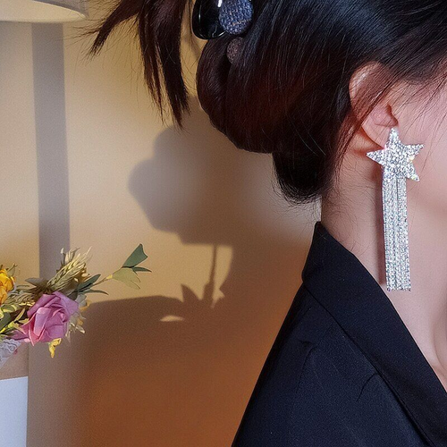 Pendientes Pentagrama Femenino Alta Gama Borla Pendientes Largos 2022 Nuevo De Moda - Imagen 2 de 56
