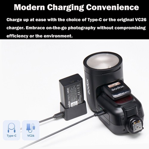 Godox V1 Pro TTL HSS 1/8000s Li-ion Round Head Speedlite SLR Camera Flash Light - Picture 8 of 13