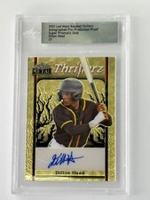 2023 LEAF METAL DILLON HEAD 1/1 AUTO SUPER PRISMATIC GOLD PRE-PRODUCTION PROOF