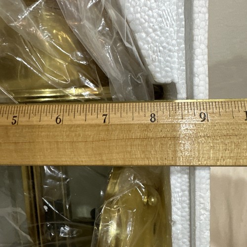 Vintage Solid Brass Outdoor Lantern 8 1/4 x 15 3/8" - New Old Stock - Picture 14 of 16