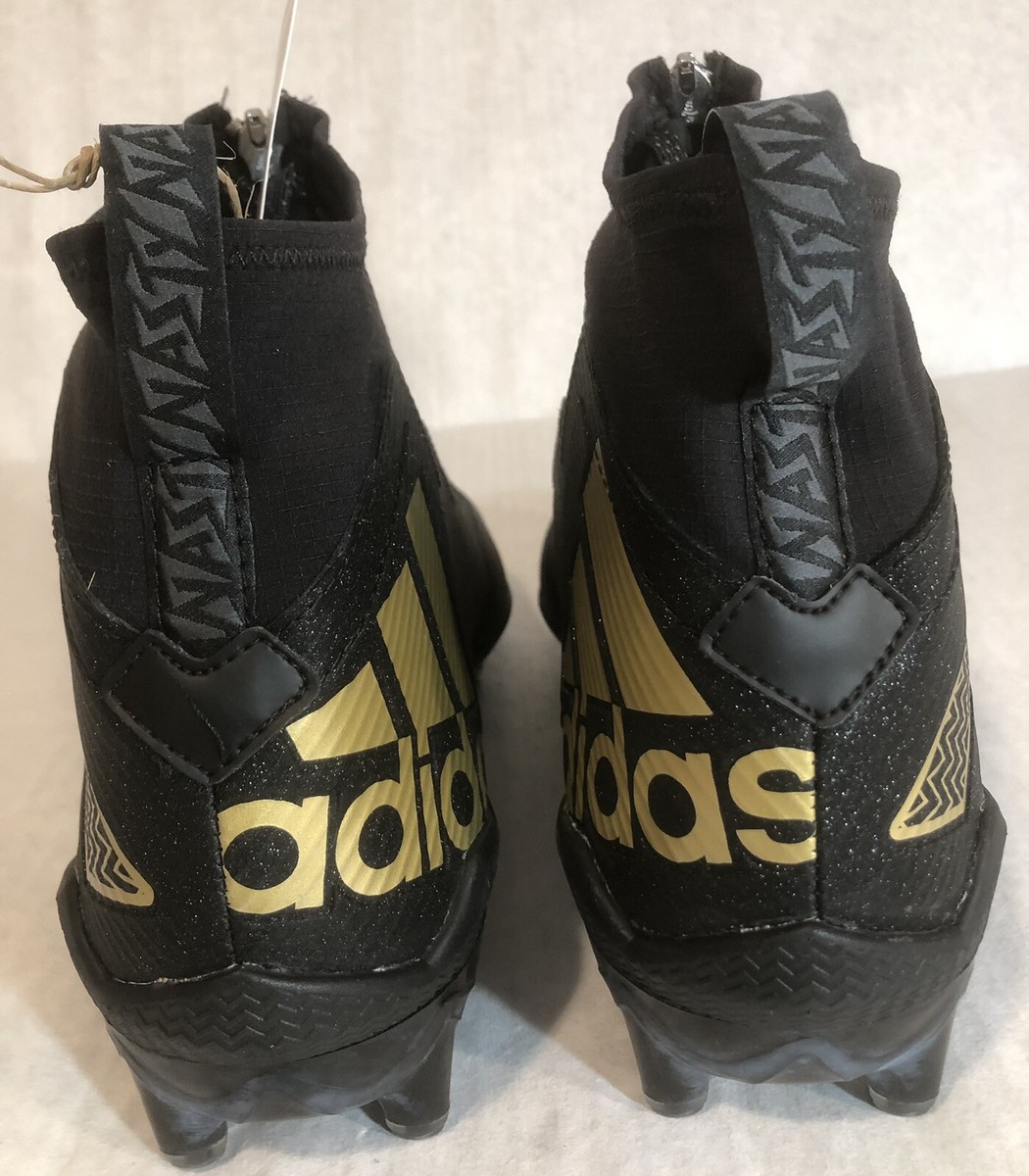 adidas Nasty 2.0 Black/Gold Football High Top Cleats GZ4628