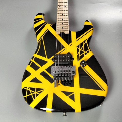 EVH Striped Series Black with Yellow Stripes Electric Guitar from JAPAN - Picture 4 of 8