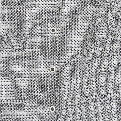 Daxon Womens Blue Geometric Jacket Size 18 Button - Picture 8 of 10