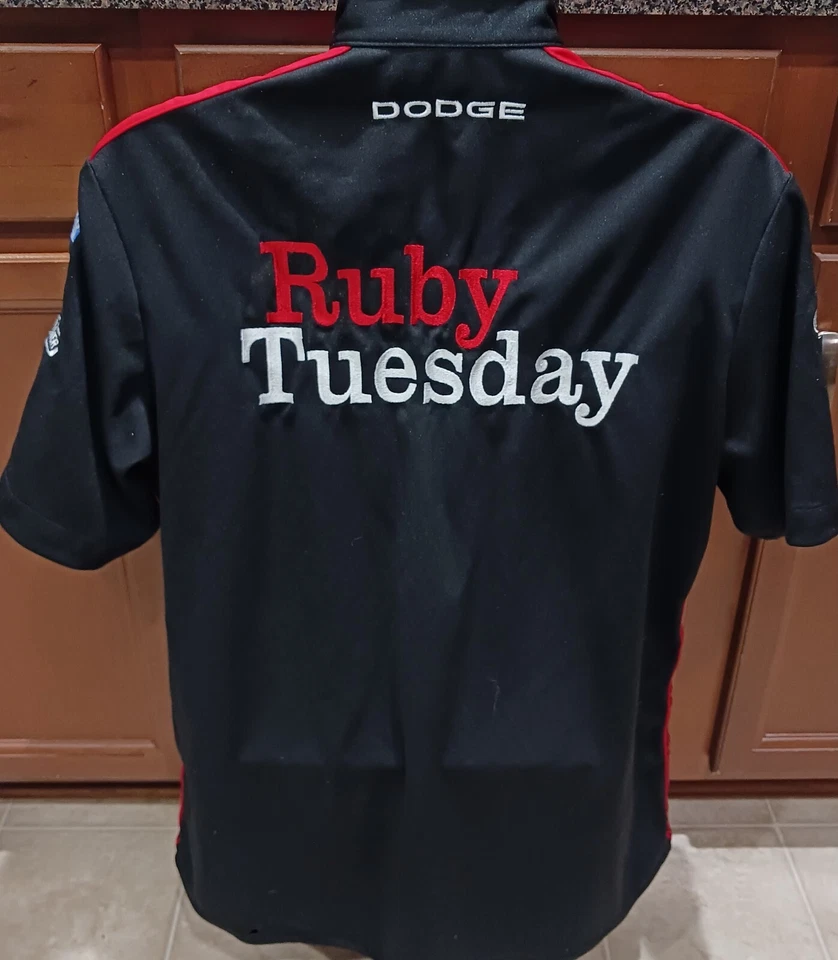 Camiseta Team Penske Racing Grande Rubí Tuesday Carrera Usada Equipo NASCAR Keselowski Foto 2 de 4