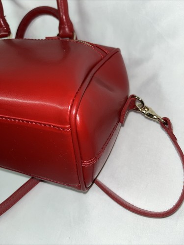 Cartera Bandolera Minelli Tomate Cuero Rojo Cremallera Talla S - Imagen 17 de 24