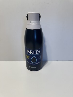 BRITA Stainless Steel Carbon Premium Filtering Bottle 3 Filters Brand New 32oz