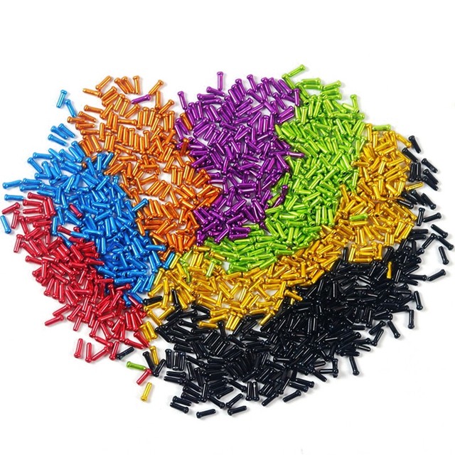 50pk MTB Road Bike Cable End Caps Aluminum Brake Shifter Inner Cable Tips 7color 50pk MTB Road Bike Cable End Caps Aluminum Brake Shifter Inner Cable Tips 7color