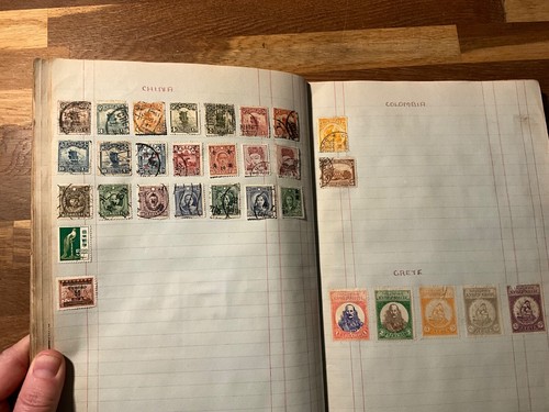 World stamps vintage home made album 1800s on China commonwealth v24 - 第 11/24 張圖片