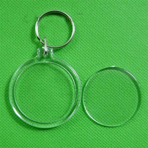 10pc Transparent Acrylic 27x27 Diamond-Shaped Sticker Keychain Photo Empty Shell - Picture 19 of 23