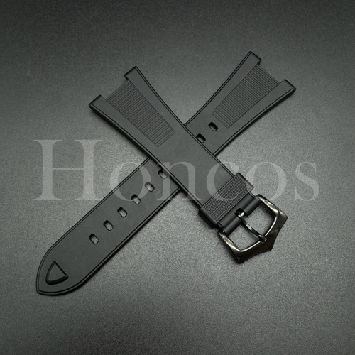 Correa de reloj de goma 25 X 18 mm + hebilla para Patek Philippe Nautilus negra - Imagen 3 de 20