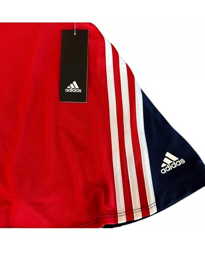 Adidas Big Girls Size L (14) Regular Fit Red White Blue 3-Stripe Skort NWT - Picture 2 of 3