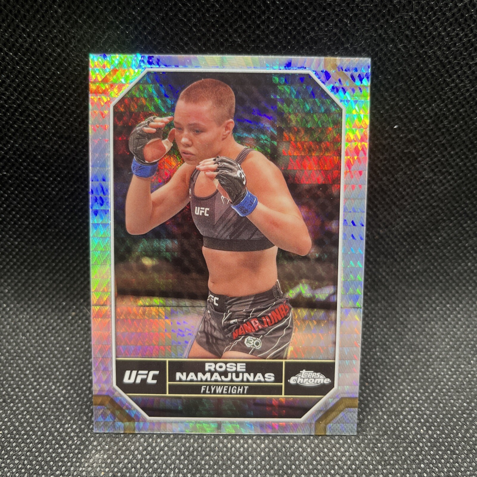 2024 Topps Chrome UFC #169 Rose Namajunas Prism Refractor