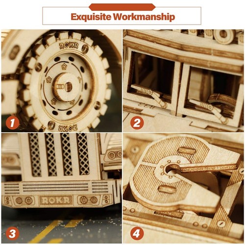 ROKR Heavy Truck 3D Wooden Puzzles DIY Building Model Kits Xmas Gift - Picture 6 of 9