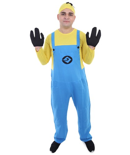 Erwachsene Minion Kostüm für Männer - Lustiger Animationsfilm Halloween Cosplay Outfit - Bild 2 von 9