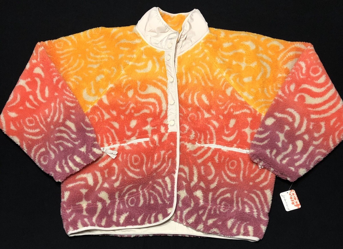 Free People FP Movement Sherpa Fleece Multi Color Women's Jacket