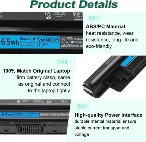 65Wh MR90Y Battery For Dell Inspiron 17 5000 Series 15 3521 3543 3421 3542 3537 - Picture 9 of 11
