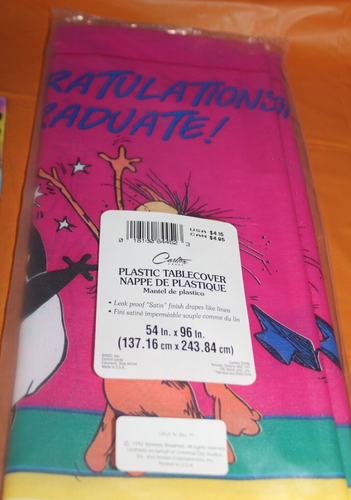 American Greetings Opus N Bill Glückwunsch Absolvent Tischdecke 54 x 96" 1992 - Bild 2 von 4