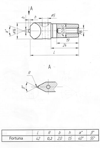 Strumenti diamantati scalpello per CVD R 0,2 αo 55o - Foto 3 di 8